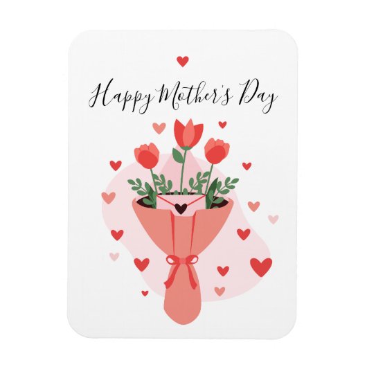 Minimal Elegant Mother's Day Card マグネット (縦)