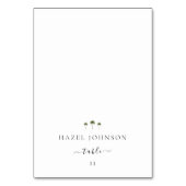 Minimal Elegant Palm Tree Wedding Place Cards テーブルナンバー (正面)