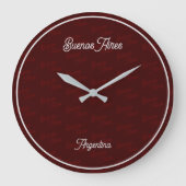 Minimal, Elegant, Pattern Buenos Aires, Argentina ラージ壁時計 (正面)