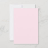 Minimal Elegant Pink Bow Baby Shower サンキューカード (裏面)