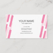 Minimal Elegant Pink Geometric Corporate Frame 名刺 (裏面)
