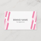 Minimal Elegant Pink Geometric Corporate Frame 名刺 (正面)