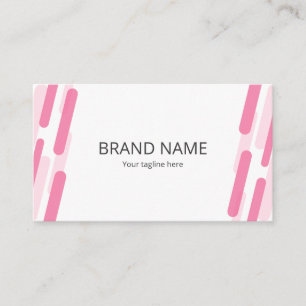 Minimal Elegant Pink Geometric Corporate Frame 名刺