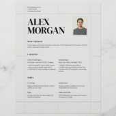 Minimal Elegant Professional Corporate Resume CV (正面)