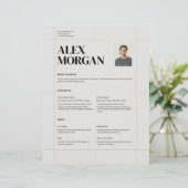 Minimal Elegant Professional Corporate Resume CV (スタンド正面)