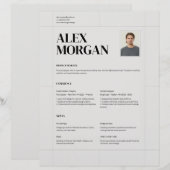 Minimal Elegant Professional Corporate Resume CV (正面/裏面)