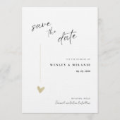 Minimal Elegant Save The Date Invitation 招待状 (正面)