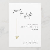 Minimal Elegant Save The Date Invitation 招待状 (正面)