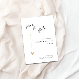 Minimal Elegant Save The Date Invitation 招待状