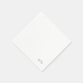 Minimal Elegant Script Monogram スタンダードカクテルナプキン (角)