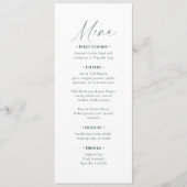 Minimal Elegant Script Wedding メニュー (正面)