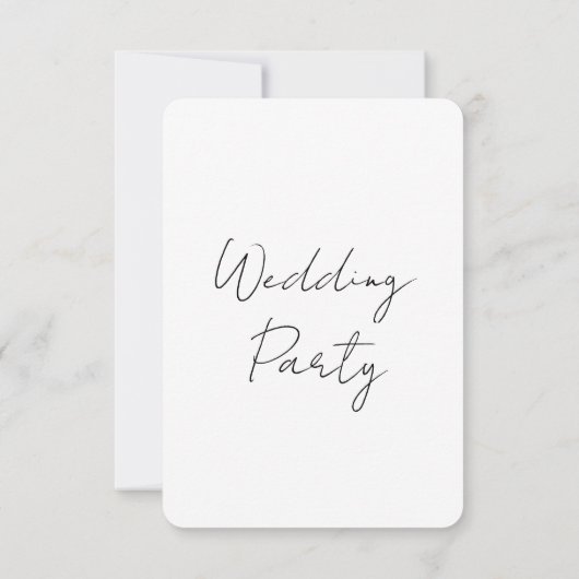 Minimal Elegant Script Wedding Invitation 招待状 (裏面)
