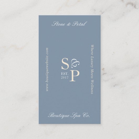 Minimal Elegant Simple Monogram Stylish Arch Photo 名刺 (正面)