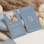 Minimal Elegant Simple Monogram Stylish Arch Photo 名刺