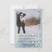 Minimal Elegant Text & Photo Design / ウェディング  セーブザデート (正面)