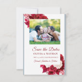 Minimal Elegant Text & Photo Design / Wedding  セーブザデート (正面)