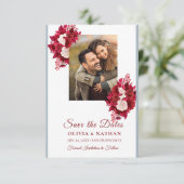 Minimal Elegant Text & Photo Design / Wedding  セーブザデート (スタンド正面)