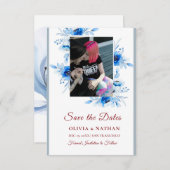 Minimal Elegant Text & Photo Design / Wedding  セーブザデート (正面/裏面)