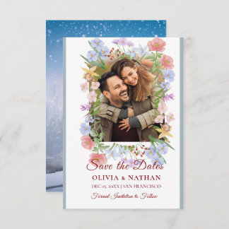 Minimal Elegant Text & Photo Design / Wedding  セーブザデート