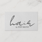 Minimal Elegant Texture Grey Bold Hair Salon 名刺 (正面)