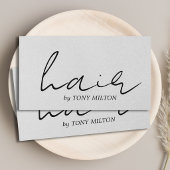 Minimal Elegant Texture Grey Bold Hair Salon 名刺