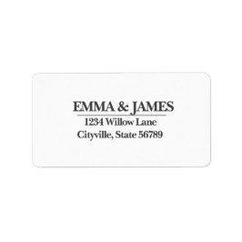 Minimal Elegant Wedding Address Labels – Ivory Mar ラベル