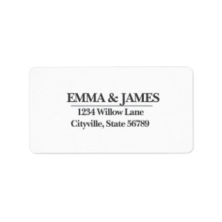Minimal Elegant Wedding Address Labels – Ivory Mar ラベル