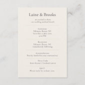 Minimal Elegant Wedding Details Card エンクロージャーカード (正面)