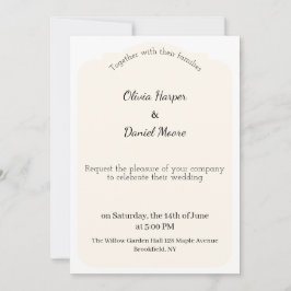 Minimal Elegant Wedding Invitation 招待状