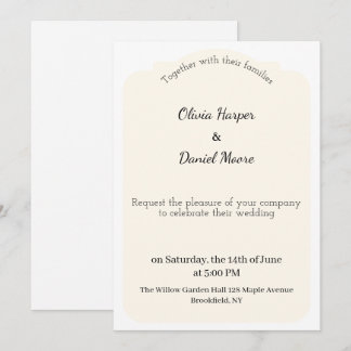 Minimal Elegant Wedding Invitation 招待状