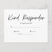 Minimal Elegant Wedding RSVP Postcard ポストカード (正面)