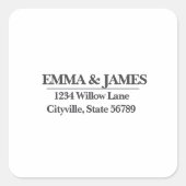Minimal Elegant Wedding Stickers – Ivory Marble スクエアシール (正面)