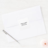 Minimal Elegant Wedding Stickers – Ivory Marble スクエアシール (封筒)