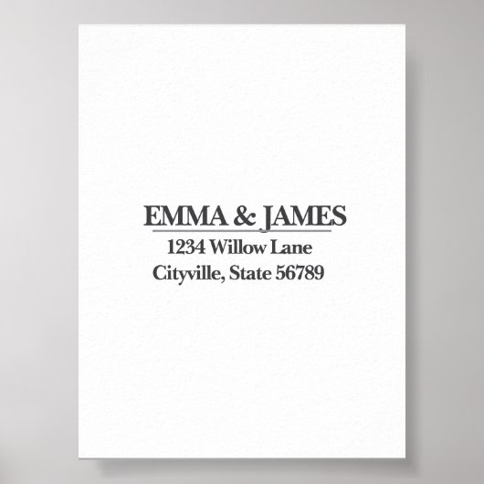 Minimal Elegant Wedding Welcome Sign – Ivory Marbl ポスター (正面)