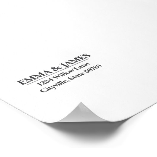 Minimal Elegant Wedding Welcome Sign – Ivory Marbl ポスター (角)