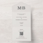 Minimal Elopement All-in-One Wedding Invitation オールインワン招待状 (内側)