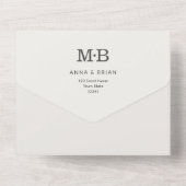 Minimal Elopement All-in-One Wedding Invitation オールインワン招待状 (裏面)