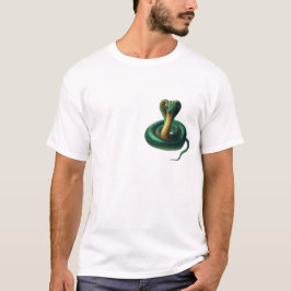 Minimal Emerald Cobra Logo T-Shirt – Subtle Serpen Tシャツ