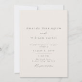 Minimal Estate Wedding Invitation | Elegant Serif  招待状 (正面)