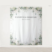 Minimal Eucalyptus Wedding Backdrops タペストリー (正面)