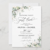 Minimal Eucalyptus Wedding Invitation 招待状 (正面)