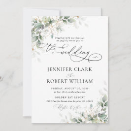 Minimal Eucalyptus Wedding Invitation 招待状