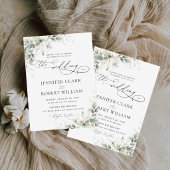 Minimal Eucalyptus Wedding Invitation 招待状