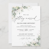 Minimal Eucalyptus Wedding Invitation 招待状 (正面)