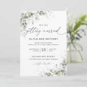 Minimal Eucalyptus Wedding Invitation 招待状 (スタンド正面)