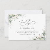 Minimal Eucalyptus Wedding Online RSVP Card (正面)