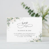 Minimal Eucalyptus Wedding Online RSVP Card (スタンド正面)