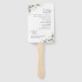 Minimal Eucalyptus Wedding Program Hand Fan ハンドファン (裏面)