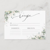  Minimal Eucalyptus Wedding Reception エンクロージャーカード (正面)