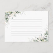  Minimal Eucalyptus Wedding Reception エンクロージャーカード (裏面)